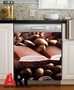  Csoki kávészemek Mosogatógép mágnes matrica